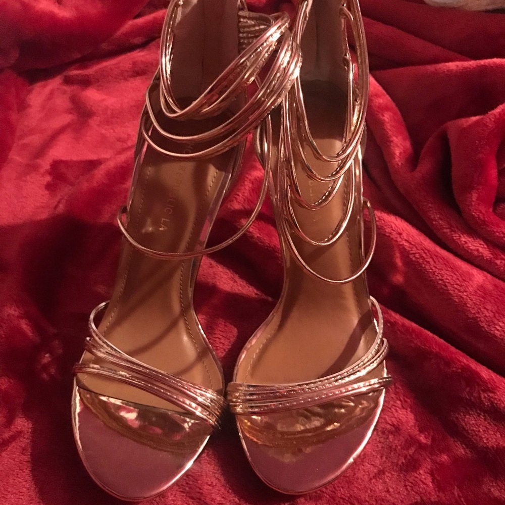 Rose gold heels